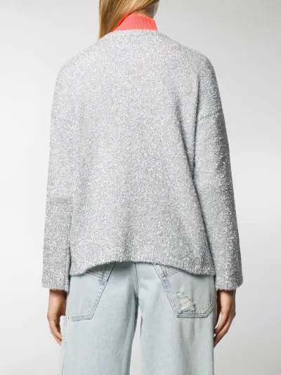 white crew neck jumper