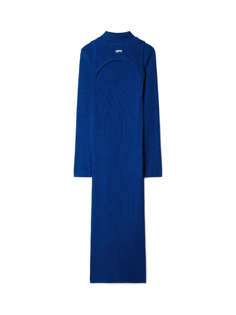 Off Logo Langes Kleid