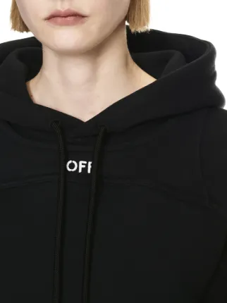 OFF STAMP ROUND CROP HOODIE on Sale Off White Official LT