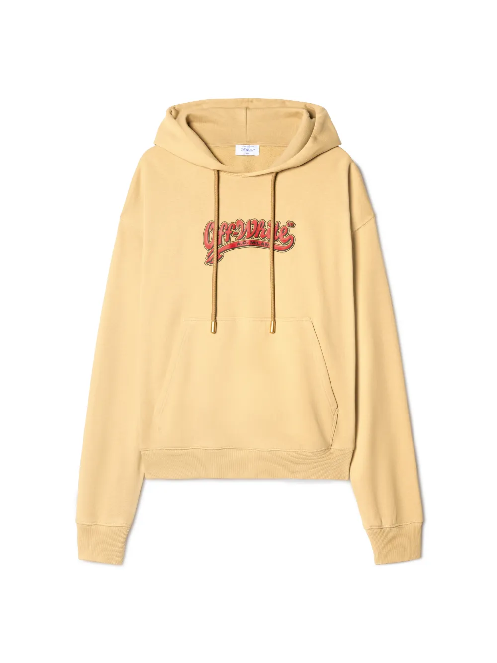 Off-White C/O Ac Milan Gelber Hoodie mit Pfeil