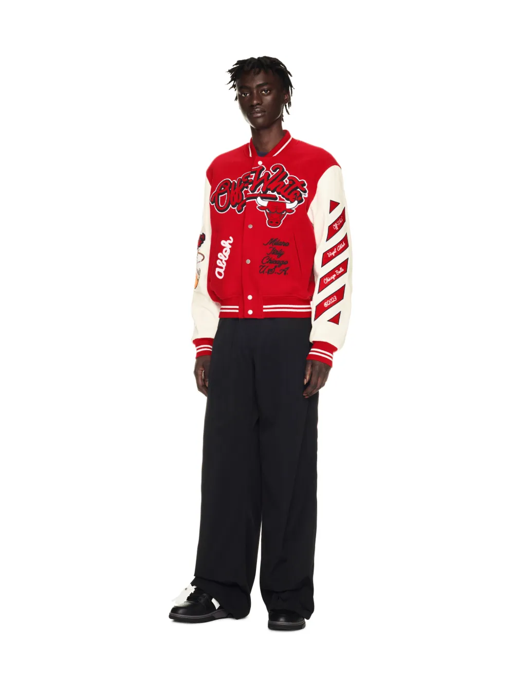 Milan Track Suit White/Black/Red Kids