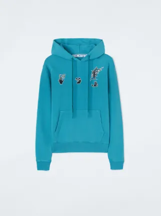 Turquoise off white discount hoodie