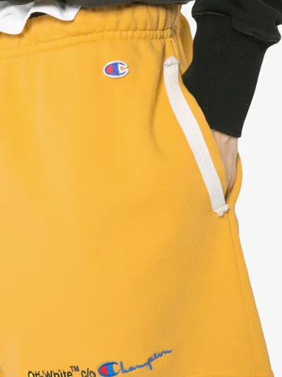 champion off white shorts