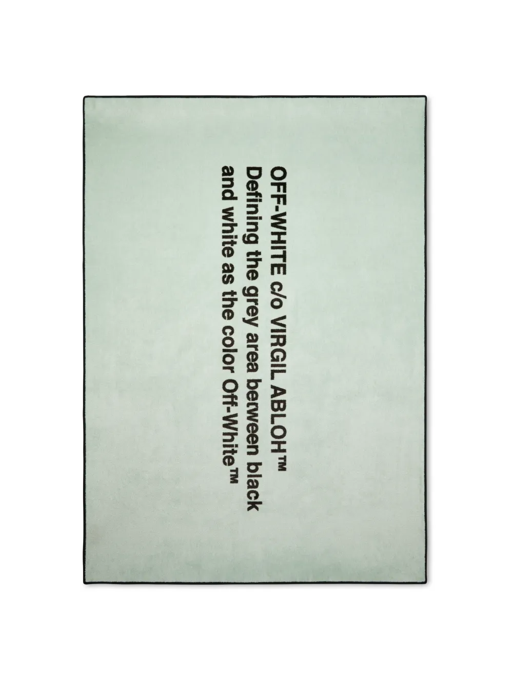 OffWhite™️Logic Quote Carpet in green OffWhite™ Official US