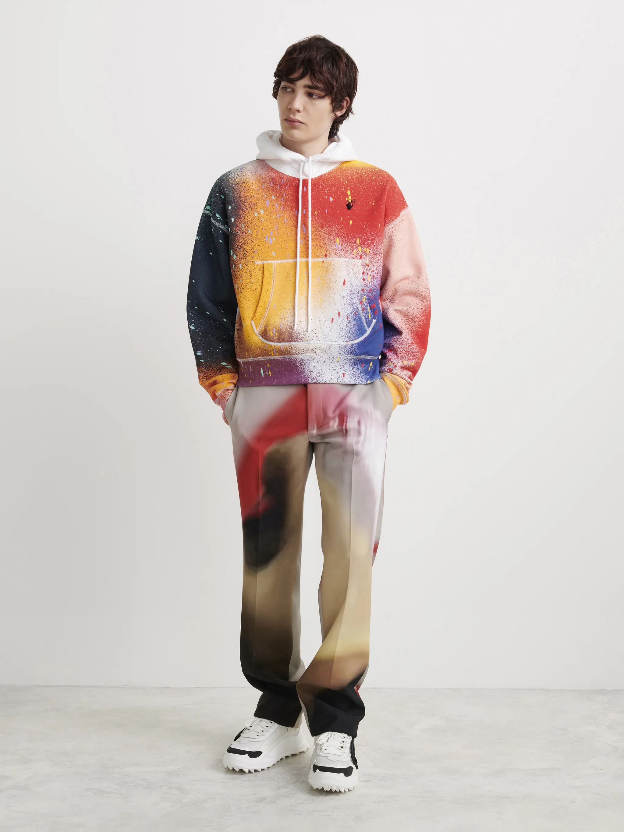 OFFKAT Allover Spray Hoodie OffWhite™ Official Site