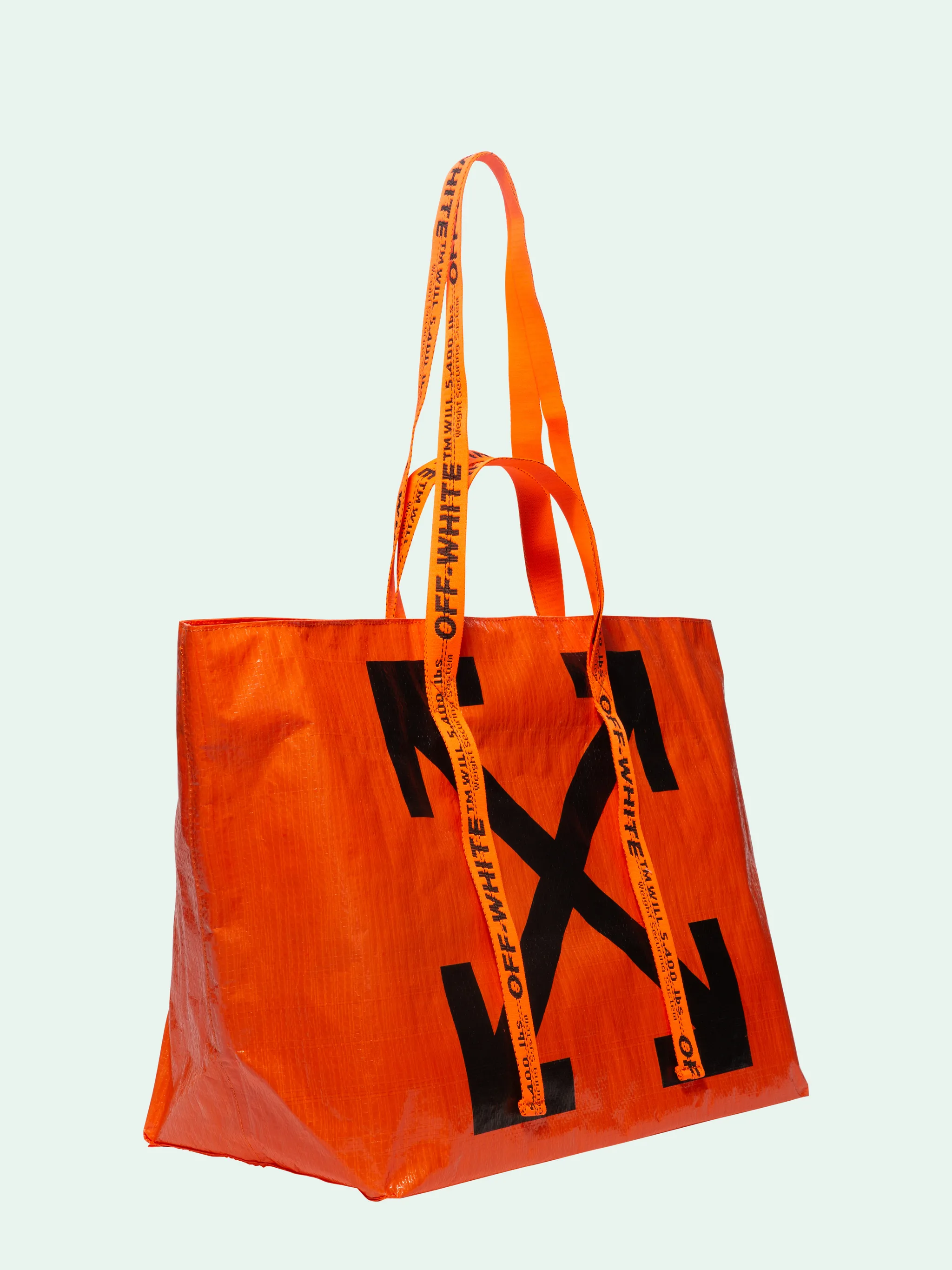 orange tote handbag