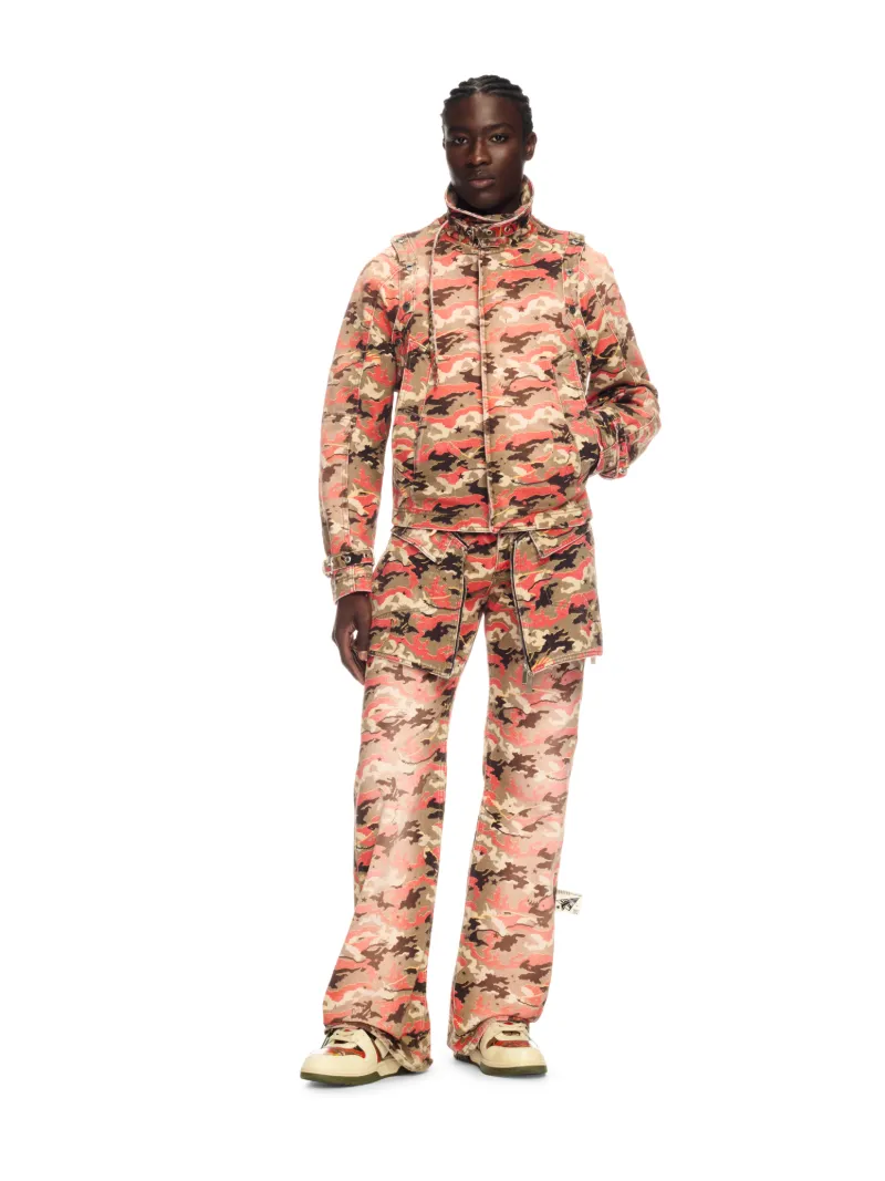ORANGE CAMO DENIM JACKET