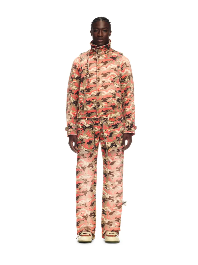 ORANGE CAMO ZIP PANTS
