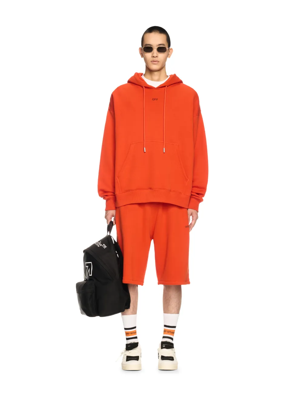 ORANGENER VIBE HOODIE MIT PFEIL