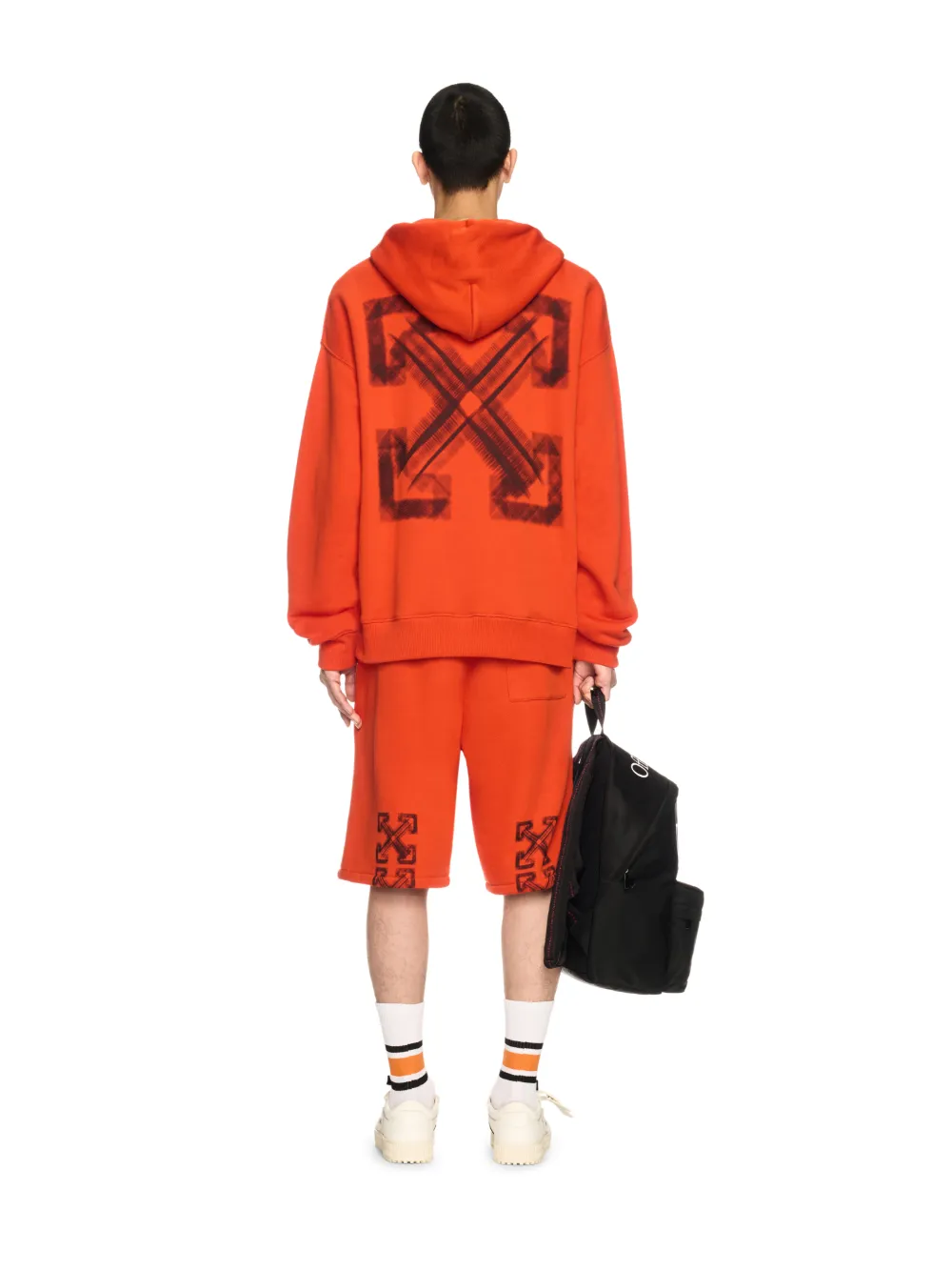 ORANGENER VIBE HOODIE MIT PFEIL