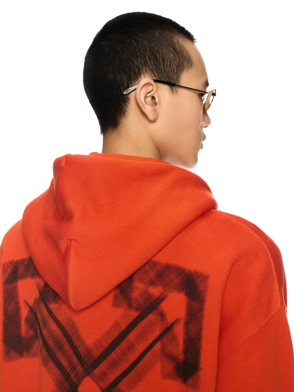 ORANGENER VIBE HOODIE MIT PFEIL