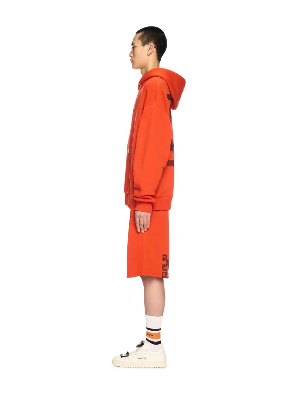 ORANGENER VIBE HOODIE MIT PFEIL
