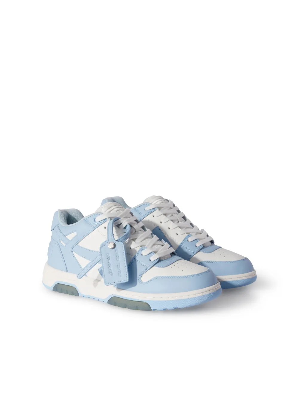 Out Of Office “OOO” Calf Leather White Light Blue