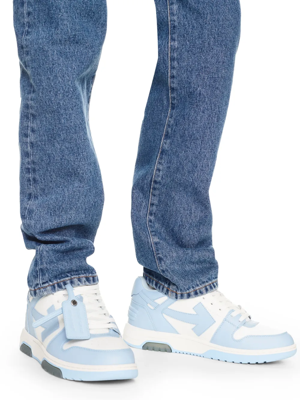 OFF-WHITE: Out Of Office sneakers in leather - Blue