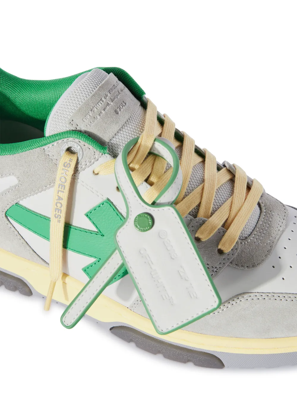 out of office off white green