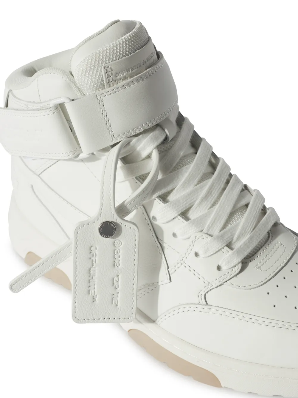 Out Of Office Mid Top Lea in white Off White Official US