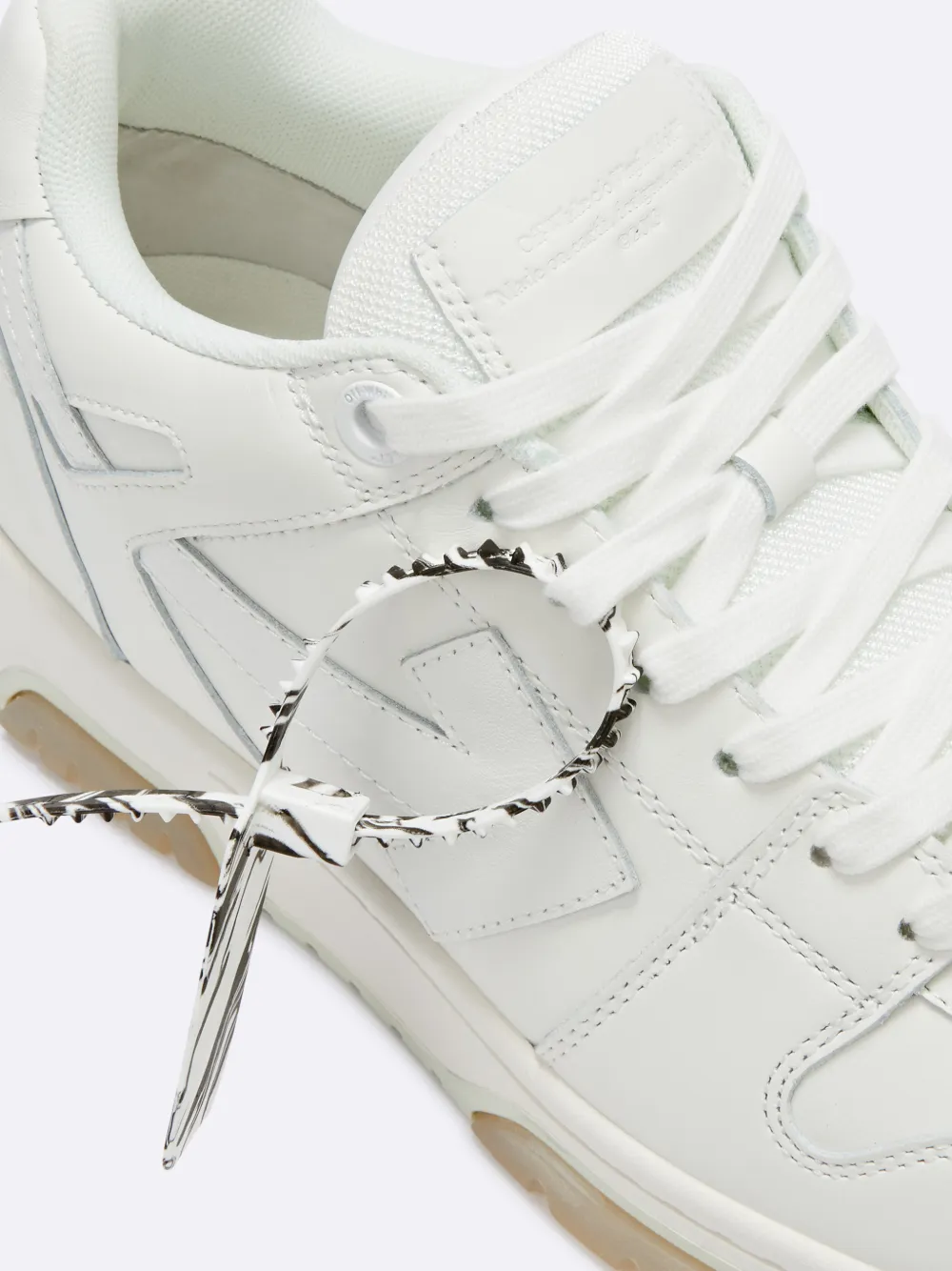 Shop Off-White Ooo Sartorial Leather Low-Top Sneakers