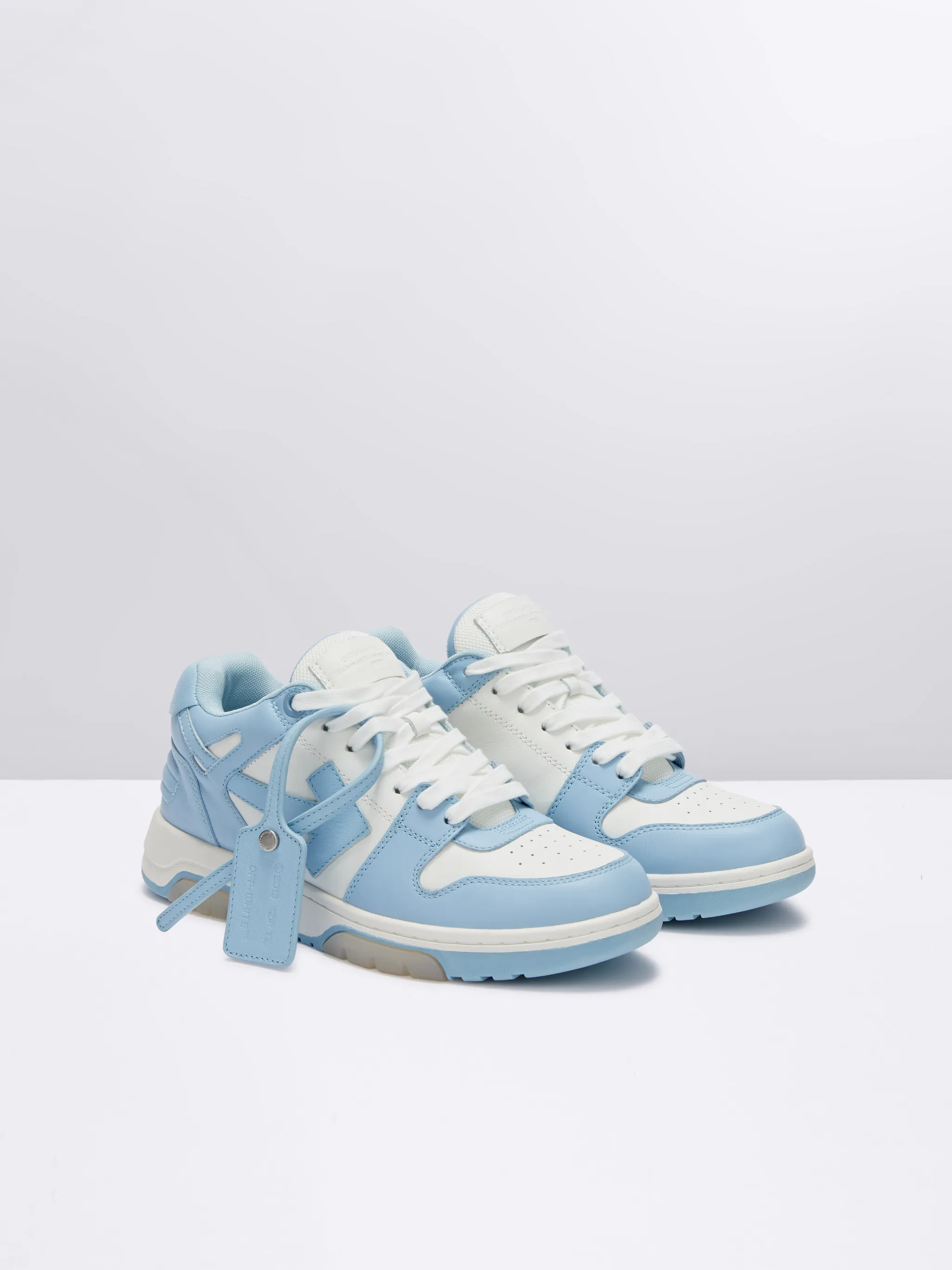OFF-WHITE Out Of Office OOO 30 MM Low Tops White Light Blue -  OMIA189C99LEA0010145