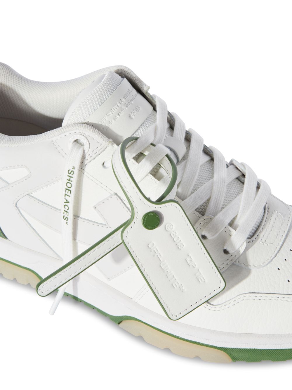 Lime green best sale off white shoes