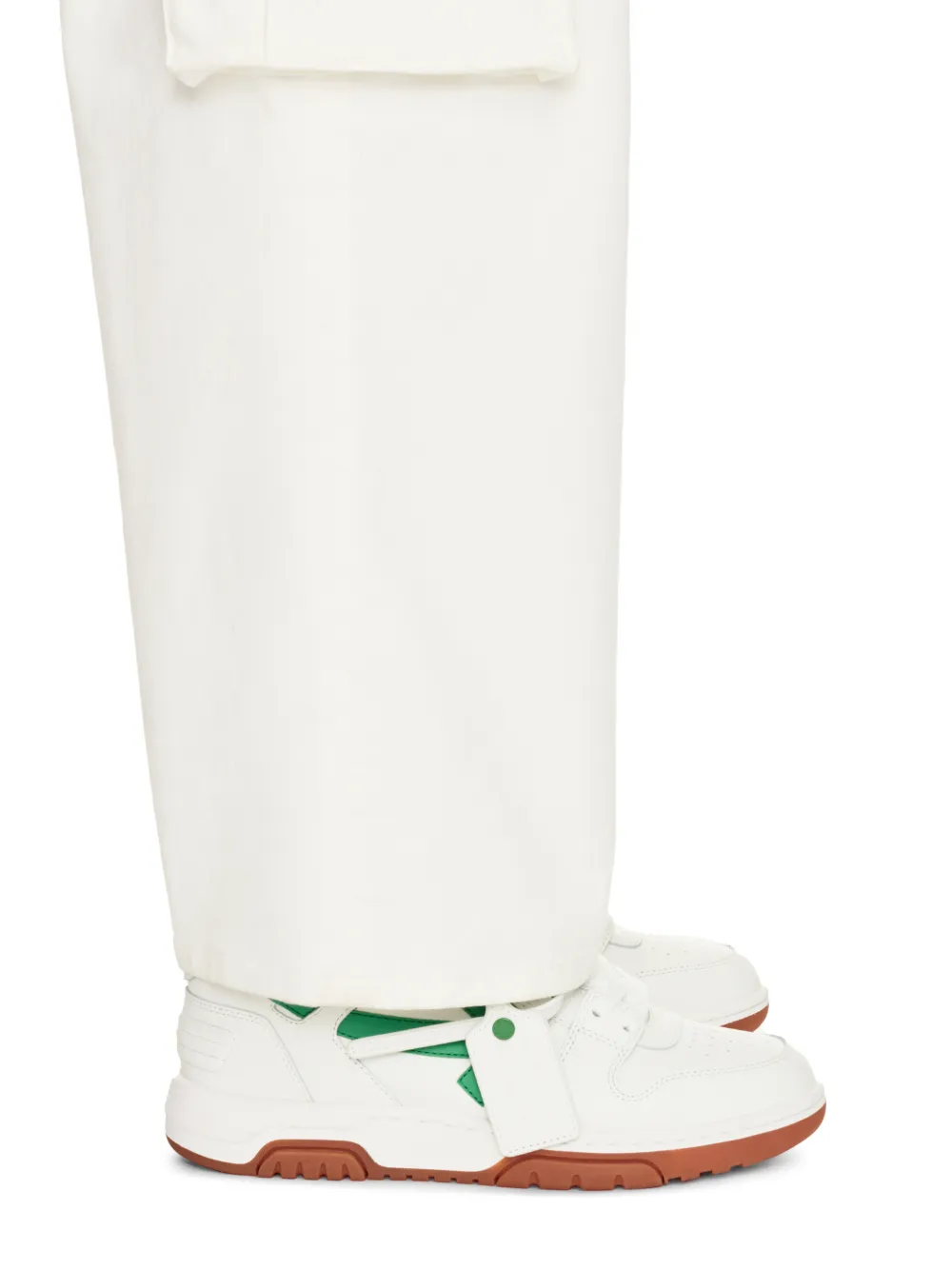 out of office off white green