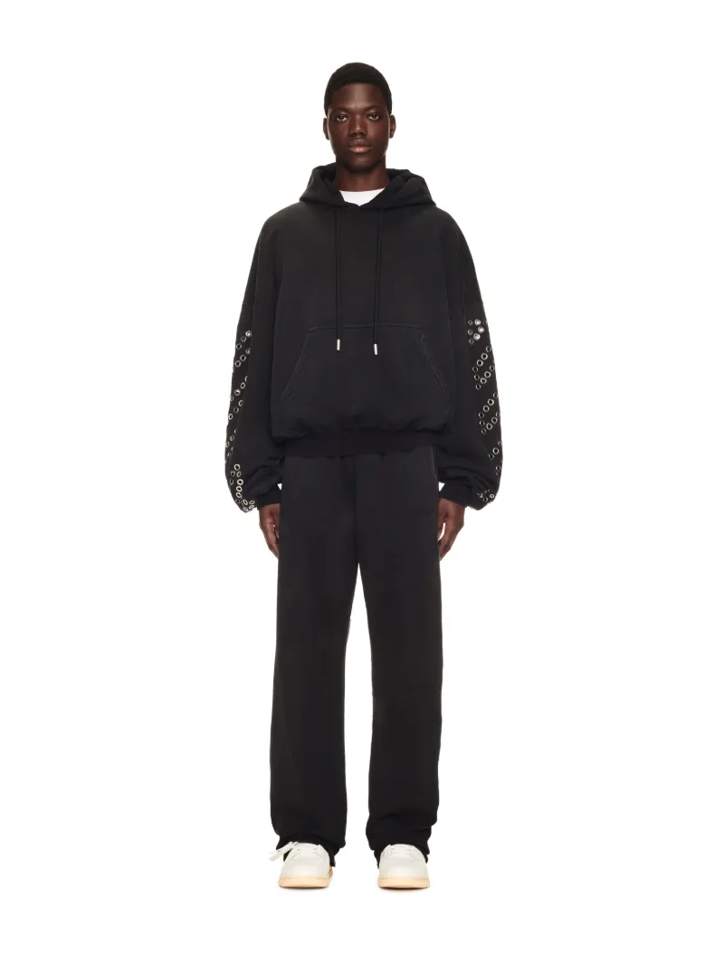 Oversize-Sweatshirt mit Ösen und Diagonalen