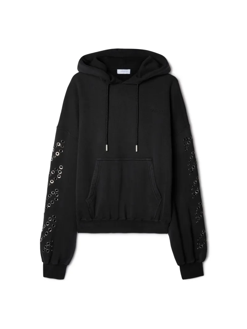 Oversize-Sweatshirt mit Ösen und Diagonalen