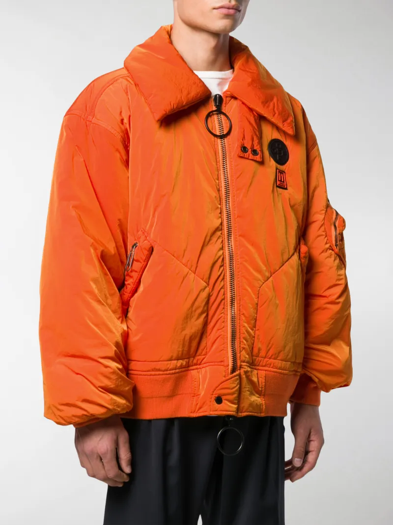 off white red bomber jacket