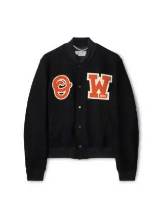 Ow Patch Varsity in black | Off-White™ Official US