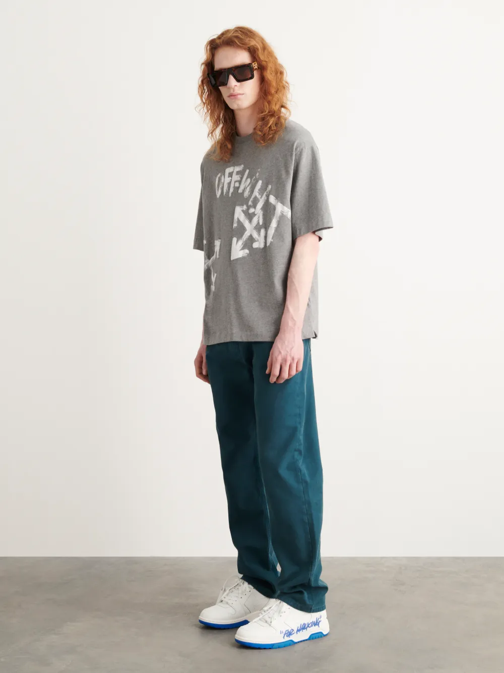 PAINT SCRIPT OVER SKATE S/S TEE in grey OffWhite™ Official GB