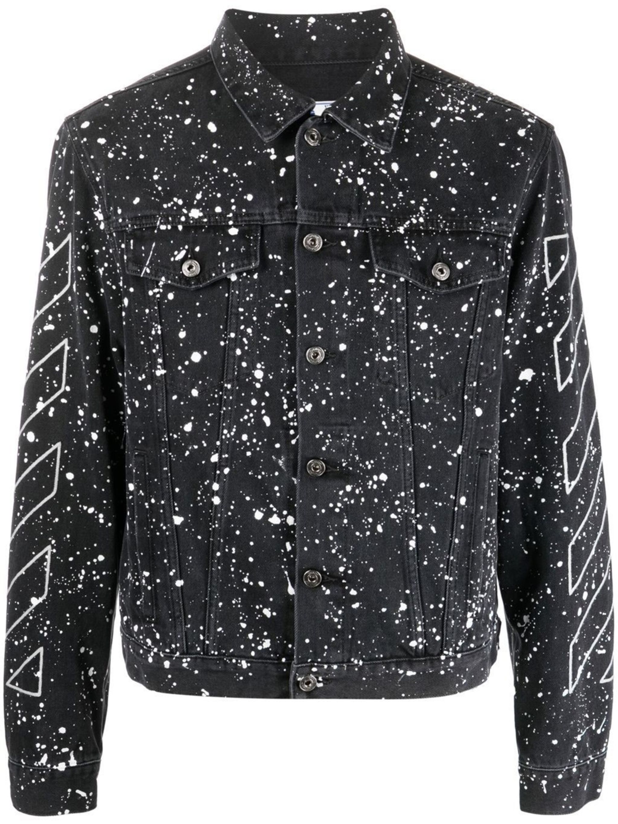 Off-White paint-splatter denim jacket | Eraldo.com EH