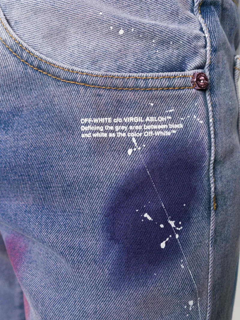 off white paint jeans
