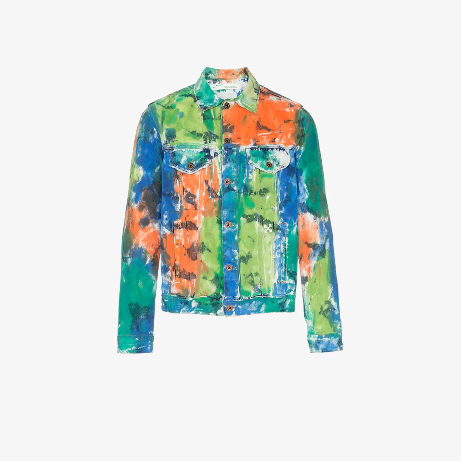 off white painted denim jacket