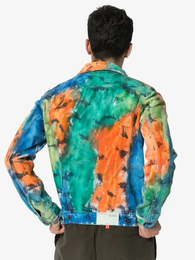 off white painted denim jacket