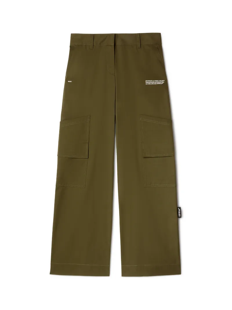 PANTALONI CARGO TOYBOX VERDI IN COTONE