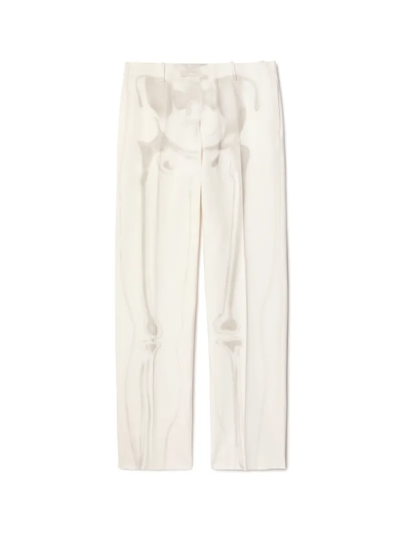 Pantaloni sartoriali in denim con dettagli radiografia