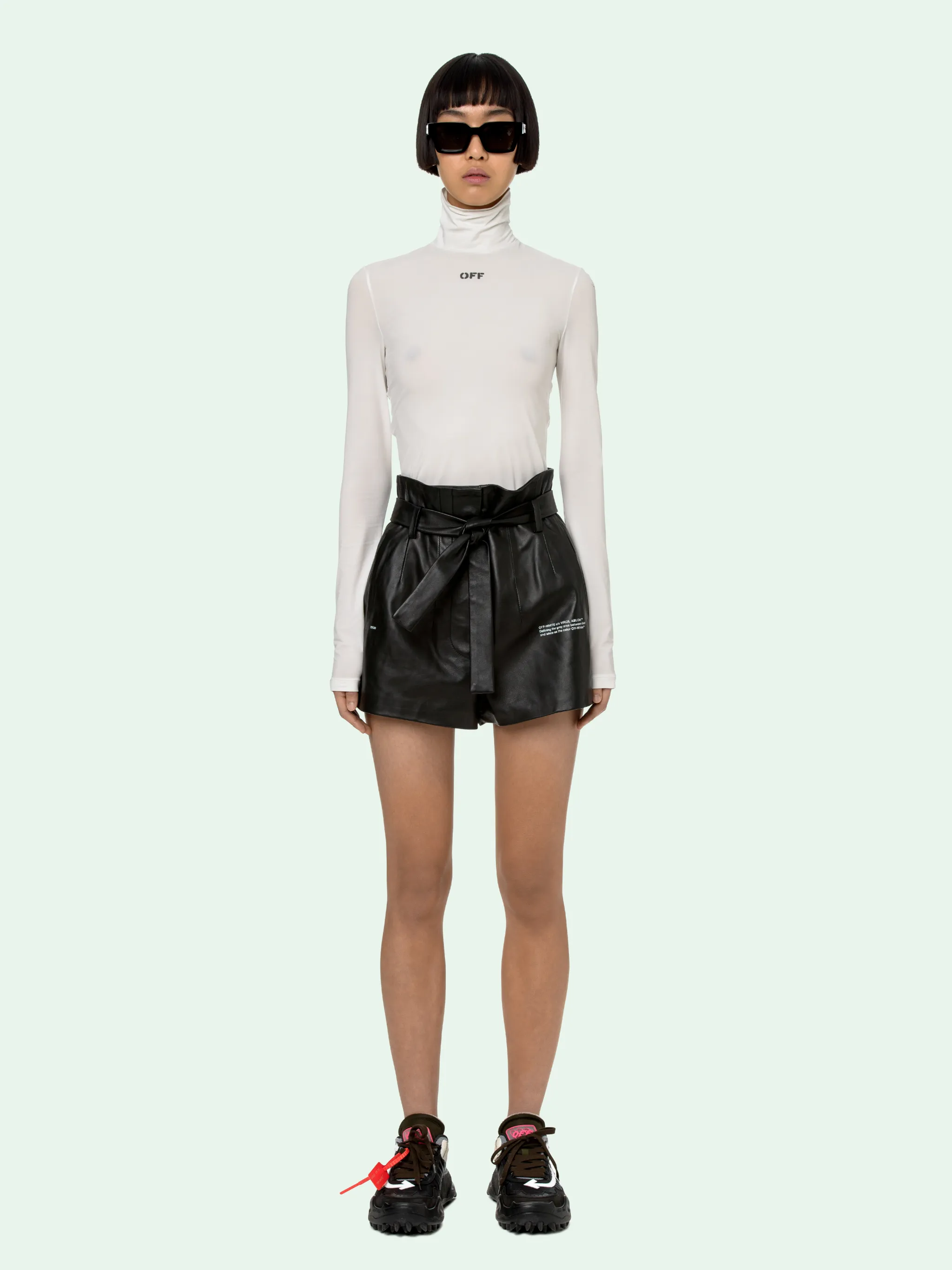 white paper bag shorts