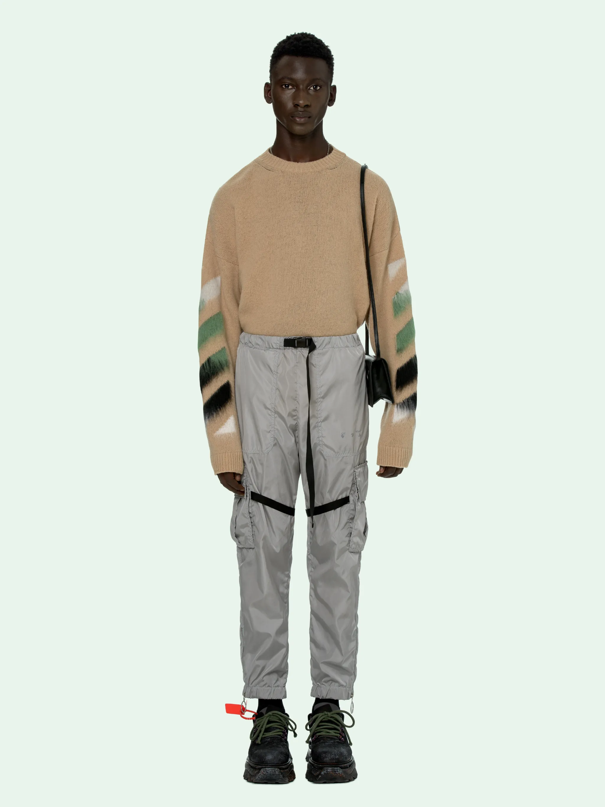 parachute cargo pants off white