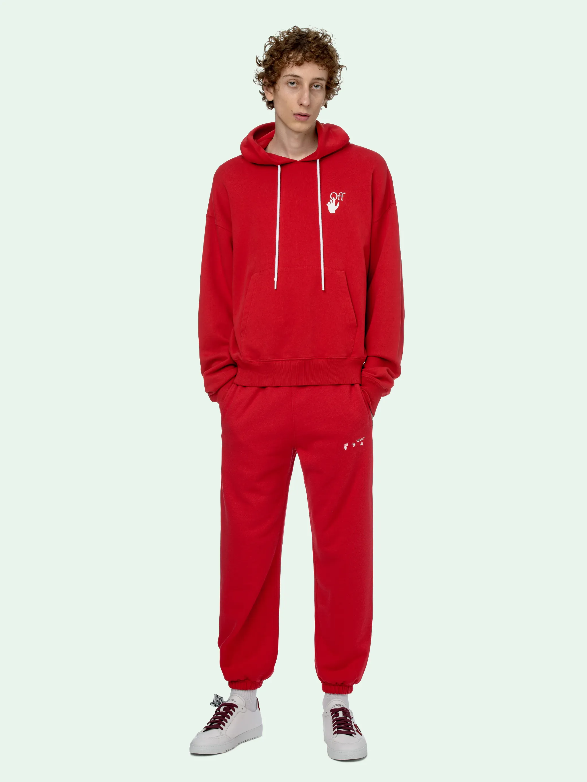 red hoodie off white
