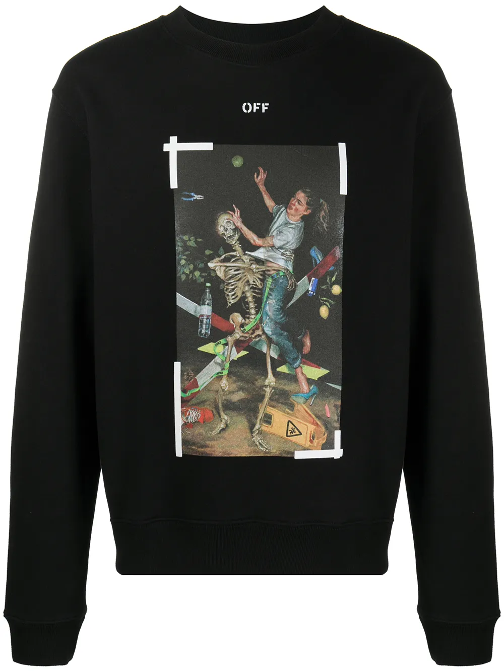 Off white oil painting crewneck sale