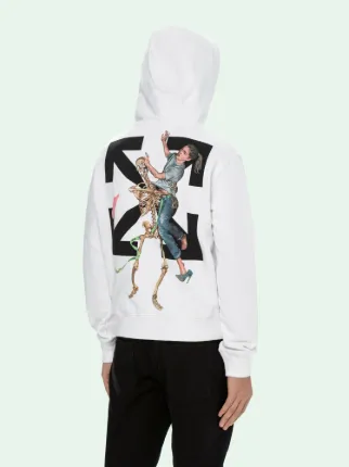 Pascal skeleton painting hoodie in white Off White Official IN