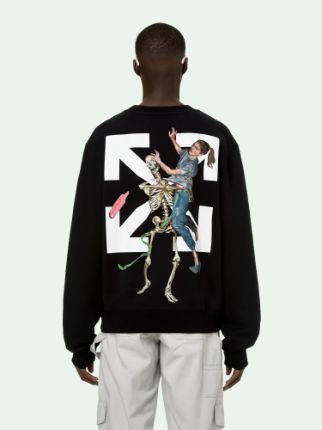 Off white skeleton hoodie online