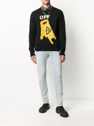 Off-White Pascal Wet Floor crew neck jumper | Eraldo.com HR Off-White Pascal Wet Floor crew neck jumper | Eraldo.com HR