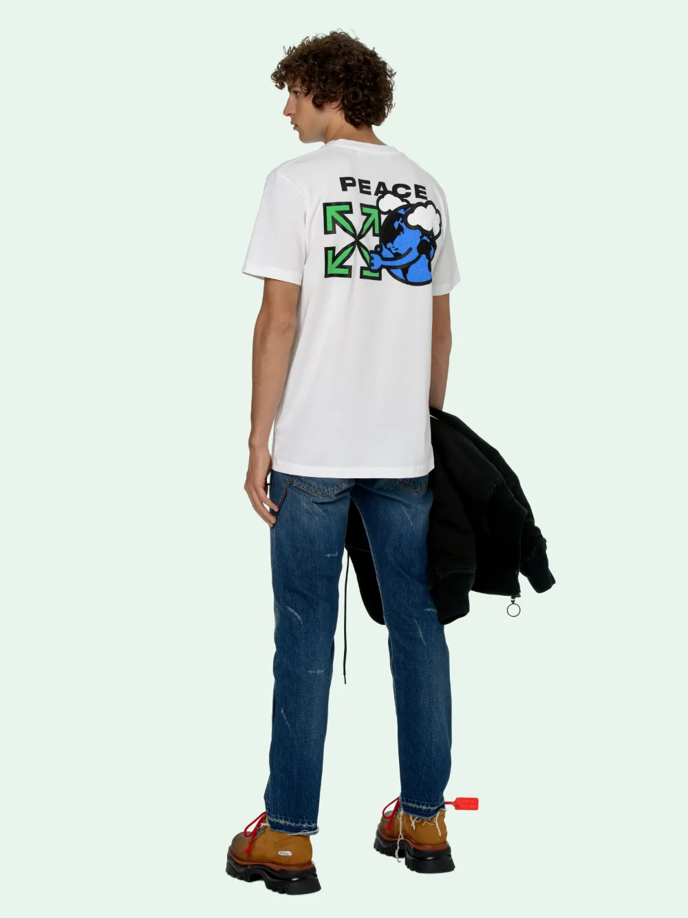 Off white peace t shirt Clearance