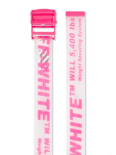 Off White Belt Pink store Transparent Uniex 200cm