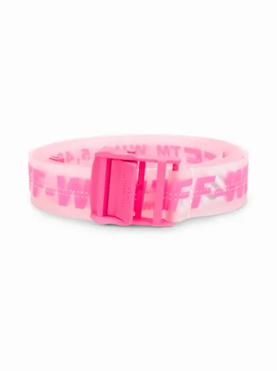 Pink off white outlet belt