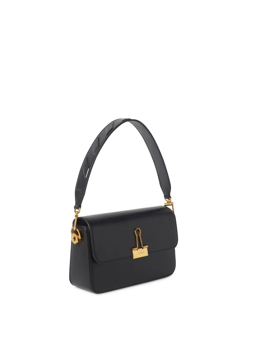 Off-White Plain Binder medium embellished leather shoulder bag - Women - Black Cross-body Bags