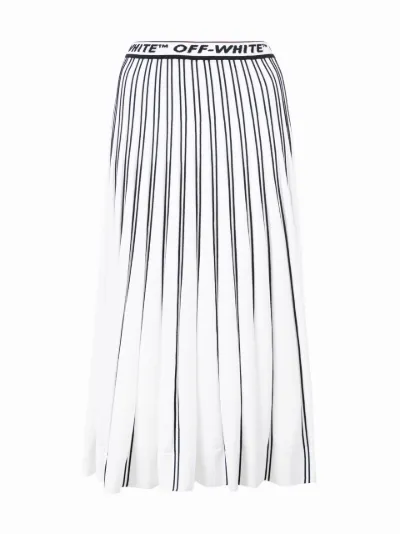 Pleated Logo Skirt