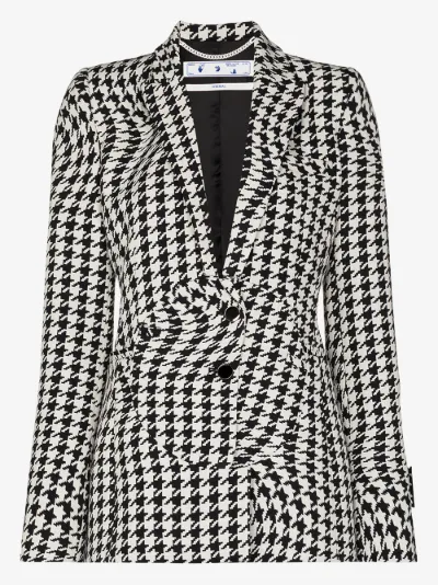 off white houndstooth jacket