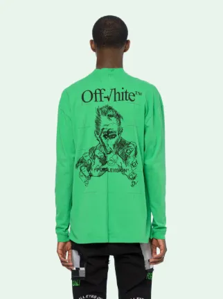 PUBLIC TELEVISION L/S T-SHIRT in green | Off-White™ Official IC