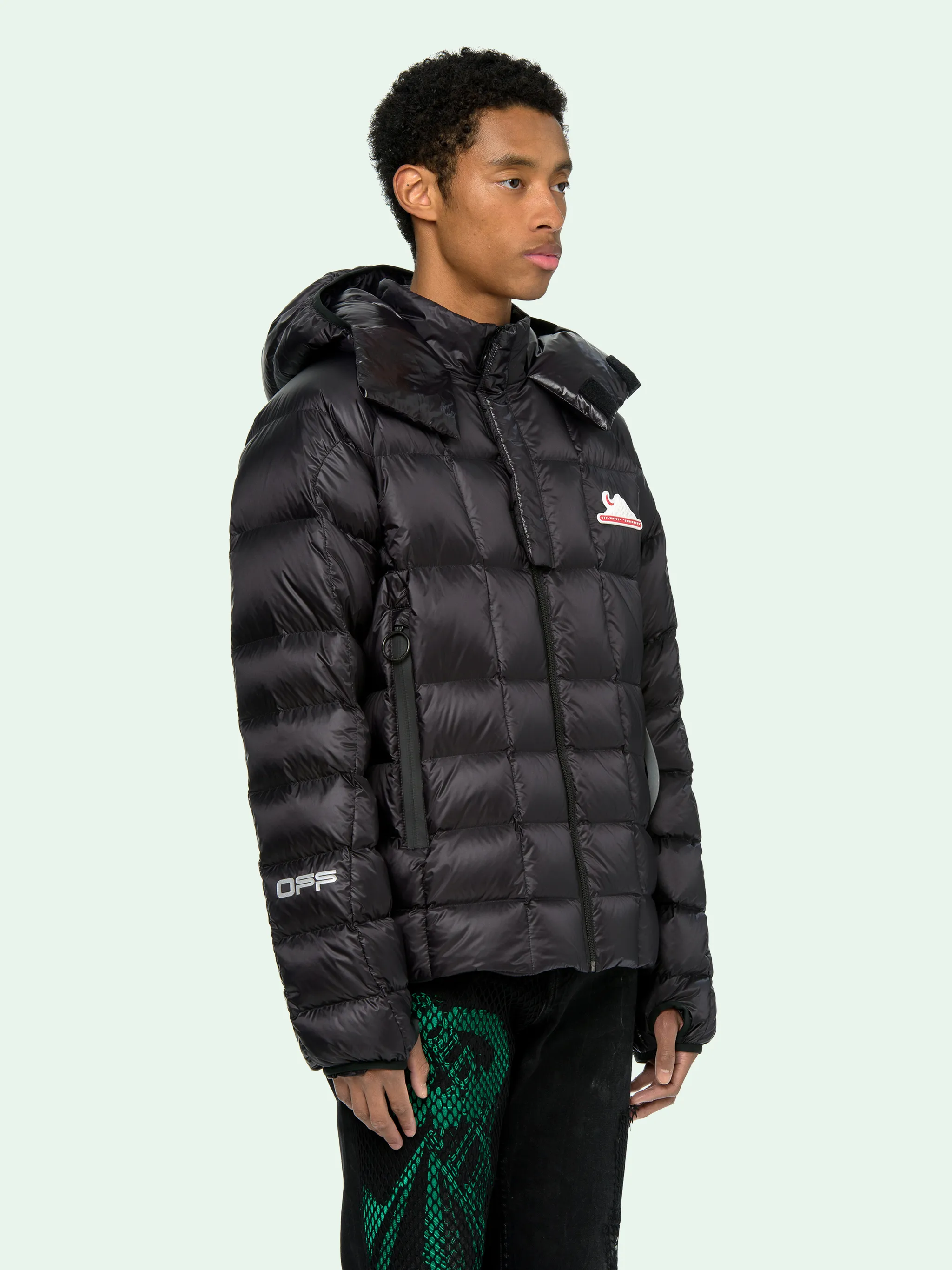 off white black down jacket